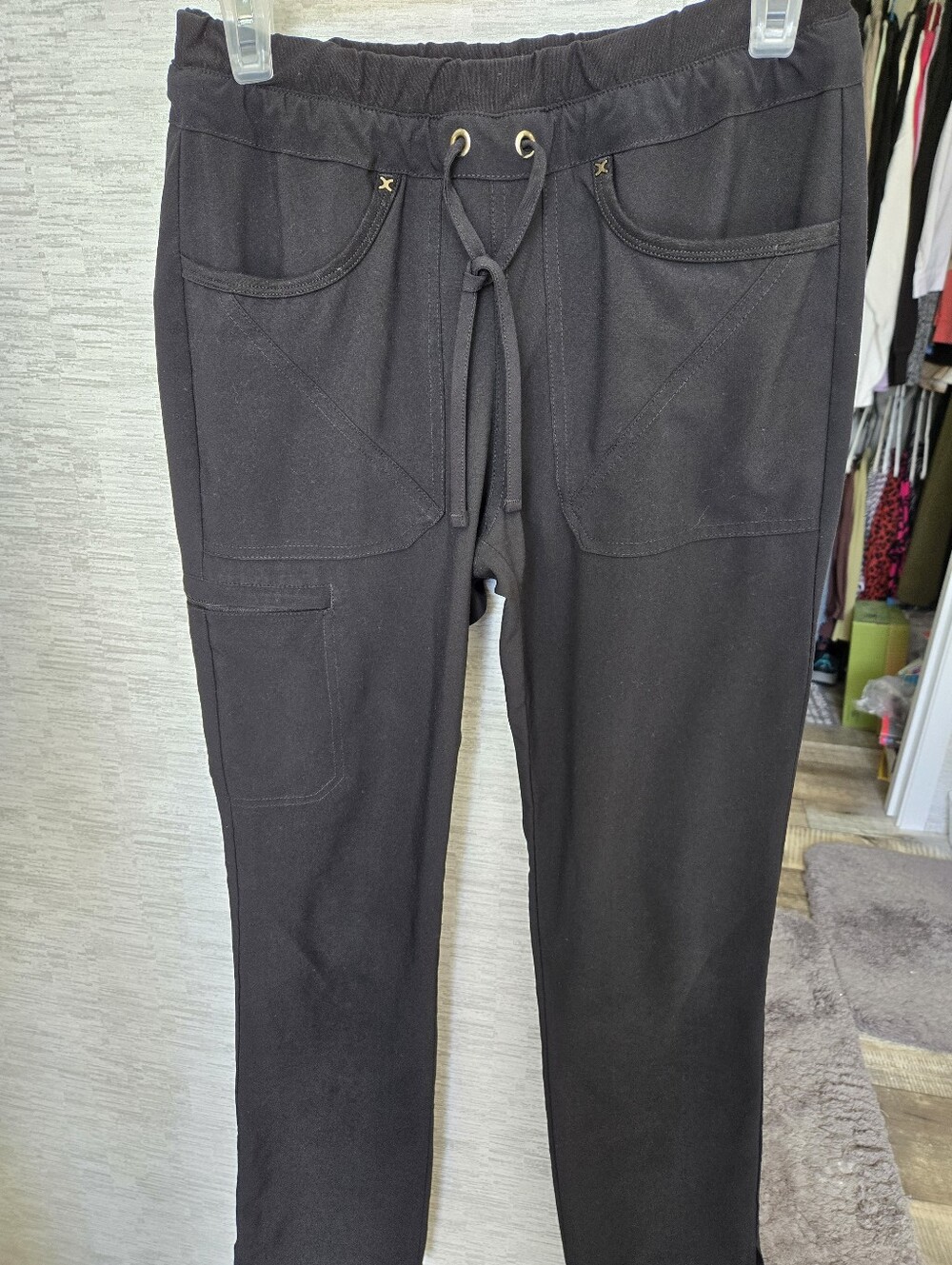 Womens Elastic Waist Scrubs Pants